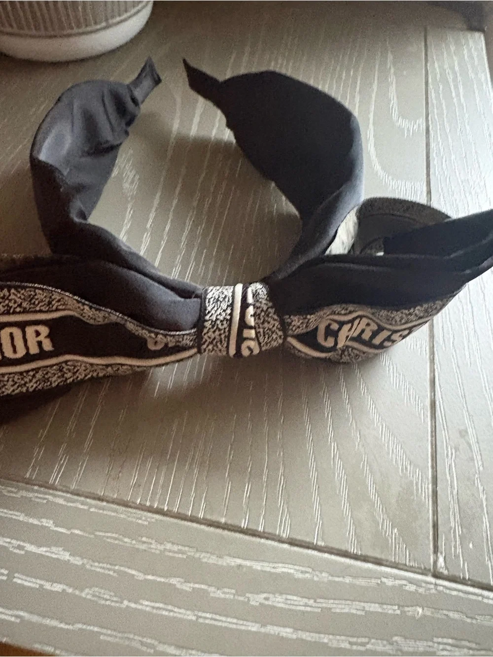 FASHION  Black Logo Bow Headband